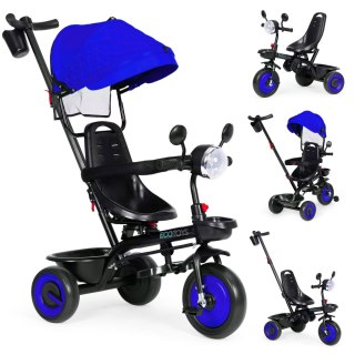 ROWEREK TRÓJKOŁOWY DLA DZIECI SPACERÓWKA 3W1 OBRACANE SIEDZISKO DASZEK NIEBIESKI ECOTOYS