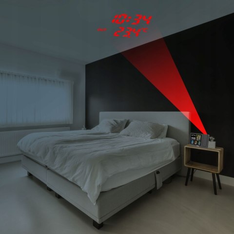 STACJA POGODOWA Z DCF 3 CZUJNIKI PROJEKTOR LASEROWY