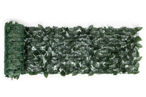 SZTUCZNY BLUSZCZ ŻYWOPŁOT 300X50 CM ZIELONA OSŁONA NA BALKON MASKUJĄCA