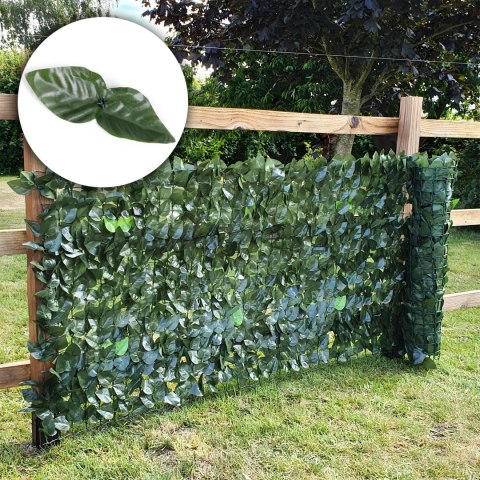 SZTUCZNY BLUSZCZ ŻYWOPŁOT 300X50 CM ZIELONA OSŁONA NA BALKON MASKUJĄCA