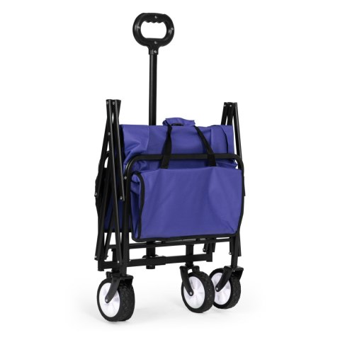WÓZEK PLAŻOWY TRANSPORTOWY OGRODOWY SKŁADANY NIEBIESKI 48X90 CM MULTIGARDEN