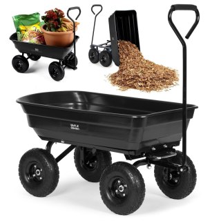WÓZEK TRANSPORTOWY OGRODOWY TACZKA WYWROTKA 75L 200 KG DUŻE POMPOWANE KOŁA MULTIGARDEN
