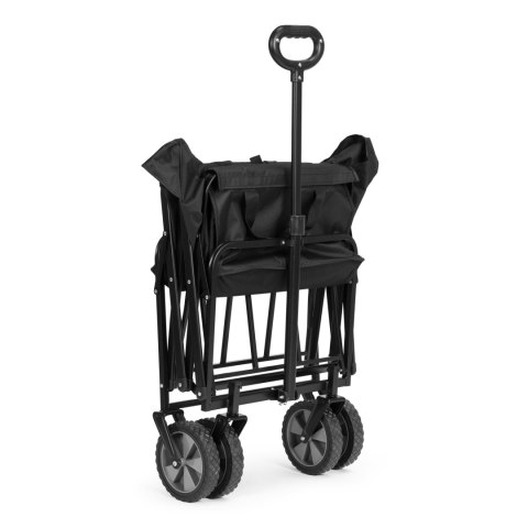WÓZEK TRANSPORTOWY SKŁADANY DUŻY WÓZEK OGRODOWY PLAŻOWY CZARNY 47X105 CM MULTIGARDEN