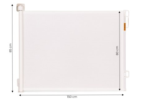 BRAMKA BARIERKA ROLETA 150 CM OCHRONNA ZABEZPIECZAJĄCA NA SCHODY I DRZWI - BEŻOWA ECOTOYS