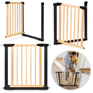 BRAMKA BARIERKA ZABEZPIECZAJĄCA 74-80 CM NA SCHODY I DRZWI METAL DREWNO