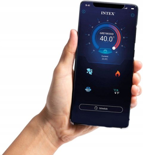 DMUCHANE JACUZZI OŚMIOKĄTNE HYDROMASAŻ 4 OS. 180X71 CM AKCESORIA PREMIUM INTEX 28458