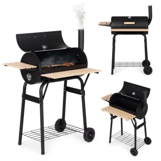 DUŻY GRILL OGRODOWY Z TERMOMETREM KOMIN 3 PÓŁKI KOŁA MULTIGARDEN