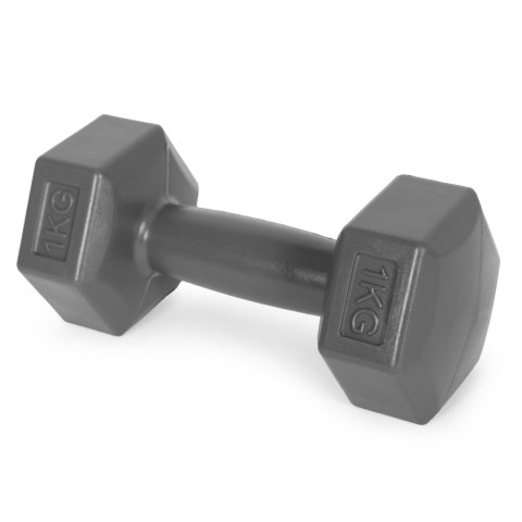 HANTLE SZEŚCIOKĄTNE ZESTAW 2X1 KG CIĘŻARKI DO ĆWICZEŃ OBCIĄŻNIKI FITNESS SZARE MODERNHOME