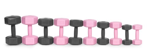 HANTLE SZEŚCIOKĄTNE ZESTAW 2X1 KG CIĘŻARKI DO ĆWICZEŃ OBCIĄŻNIKI FITNESS SZARE MODERNHOME