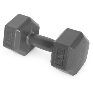 HANTLE SZEŚCIOKĄTNE ZESTAW 2X2 KG CIĘŻARKI DO ĆWICZEŃ OBCIĄŻNIKI FITNESS SZARE MODERNHOME