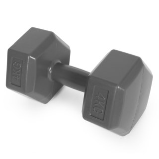 HANTLE SZEŚCIOKĄTNE ZESTAW 2X4 KG CIĘŻARKI DO ĆWICZEŃ OBCIĄŻNIKI FITNESS SZARE MODERNHOME
