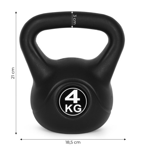 KETTLEBELL KETTLE 4 KG DO ĆWICZEŃ HANTLA KULA ODWAŻNIK OBCIĄŻENIE CIĘŻAR FITNESS MODERNHOME