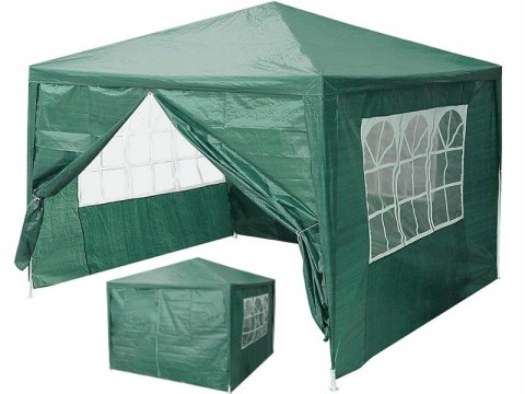 NAMIOT PAWILON OGRODOWY HANDLOWY 3X3 M 4 ŚCIANKI ZIELONY MULTIGARDEN