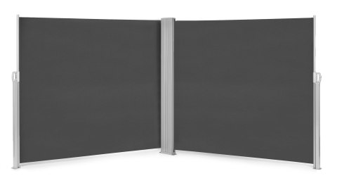 PODWÓJNA MARKIZA 300X300X180 CM PRZECIWSŁONECZNA BOCZNA PARAWAN ROLETA ANTRACYT MULTIGARDEN
