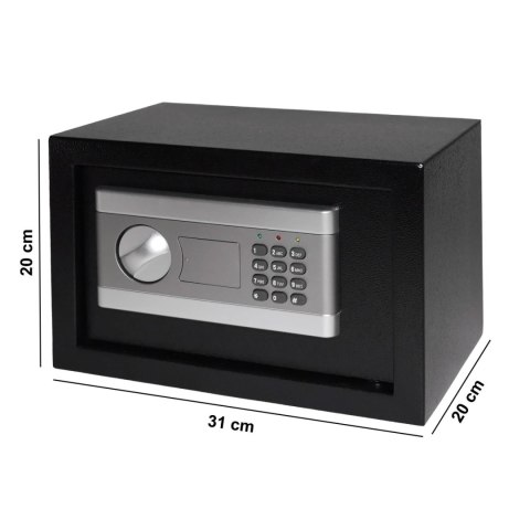 SEJF DOMOWY Z ZAMKIEM ELEKTRONICZNYM SKRYTKA NA KLUCZYK LUB KOD 31X20X20 CM