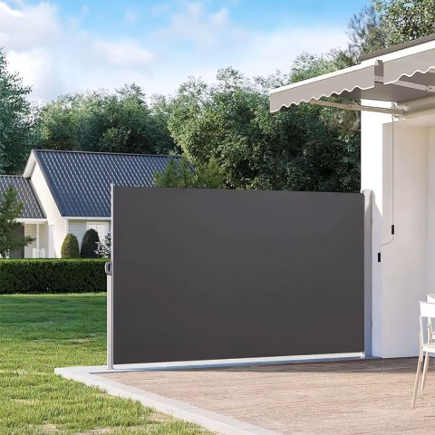 SKŁADANA MARKIZA 350X200 CM BOCZNA ROLETA PARAWAN DO OGRODU NA TARAS ANTRACYT MULTIGARDEN