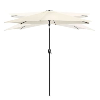SKŁADANY PARASOL OGRODOWY BALKONOWY REGULOWANY 210 CM BEŻOWY