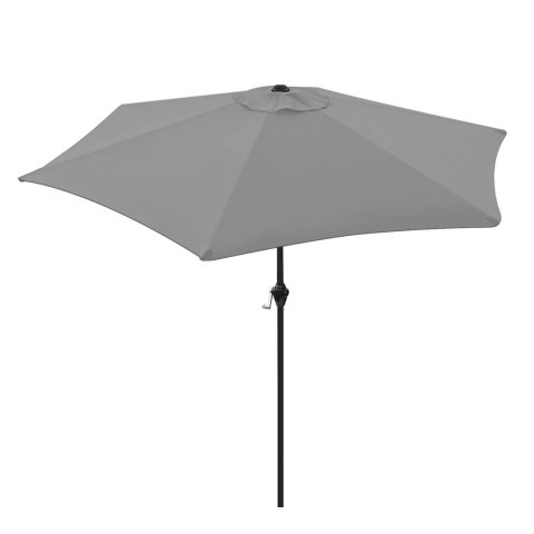 SKŁADANY PARASOL OGRODOWY BALKONOWY REGULOWANY 210 CM SZARY