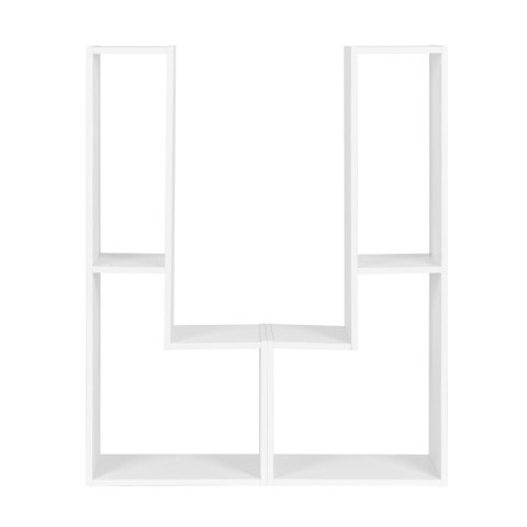 NOWOCZESNY REGAŁ MODUŁOWY GEOMETRYCZNY SZAFKA NA KSIĄŻKI 4 PÓŁKI MODERNHOME