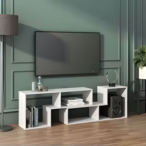 NOWOCZESNY REGAŁ MODUŁOWY GEOMETRYCZNY SZAFKA NA KSIĄŻKI 4 PÓŁKI MODERNHOME