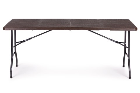 Zestaw cateringowy stół bankietowy 180 cm + 2 ławki brąz ModernHome