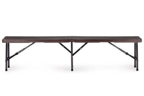 Zestaw cateringowy stół bankietowy 180 cm + 2 ławki brąz ModernHome