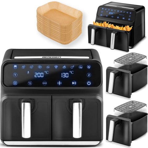 FRYTKOWNICA BEZTŁUSZCZOWA AIR FRYER BD-653 CZARNO-SREBRNA