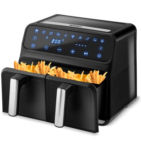 FRYTKOWNICA BEZTŁUSZCZOWA AIR FRYER BD-653 CZARNO-SREBRNA
