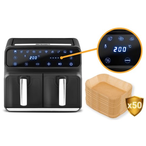FRYTKOWNICA BEZTŁUSZCZOWA AIR FRYER BD-653 CZARNO-SREBRNA