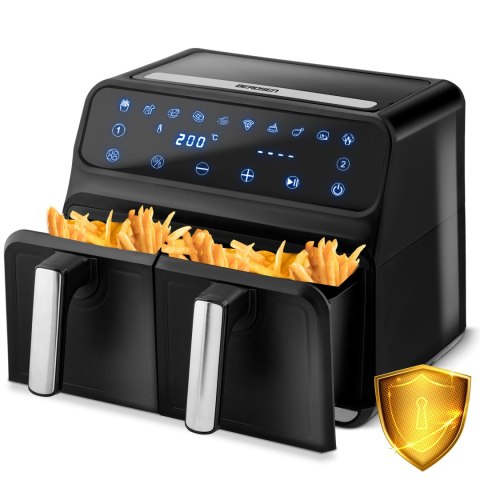 FRYTKOWNICA BEZTŁUSZCZOWA AIR FRYER BD-653 CZARNO-SREBRNA