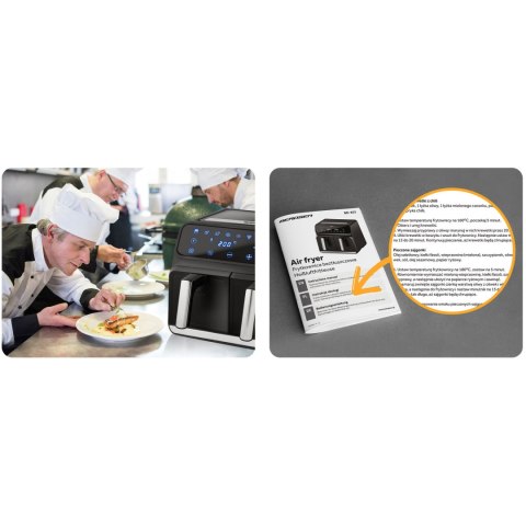 FRYTKOWNICA BEZTŁUSZCZOWA AIR FRYER BD-653 CZARNO-SREBRNA