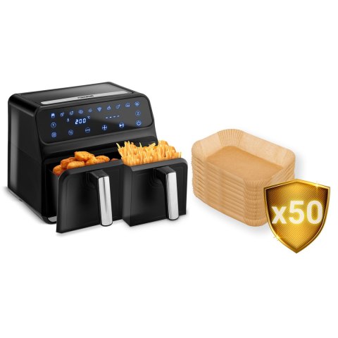 FRYTKOWNICA BEZTŁUSZCZOWA AIR FRYER BD-653 CZARNO-SREBRNA