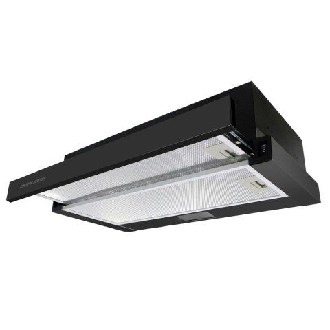 OKAP KUCHENNY TELESKOPOWY 50CM CZARNY BT-234