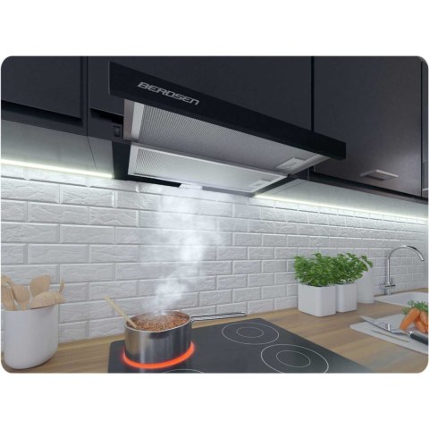 OKAP KUCHENNY TELESKOPOWY 50CM CZARNY BT-234