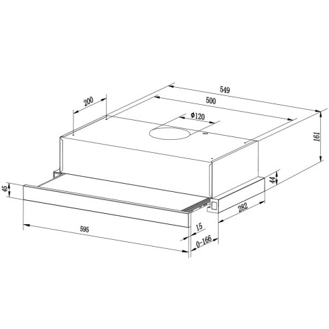 OKAP KUCHENNY TELESKOPOWY BERDSEN BT-229 INOX