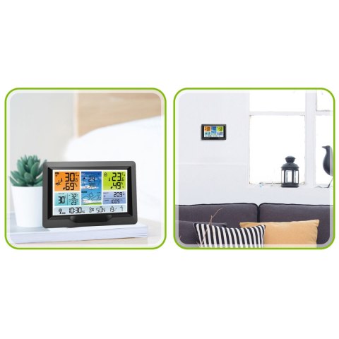 STACJA POGODOWA Z WYŚWIETLACZEM BD-905 GRAFITOWA